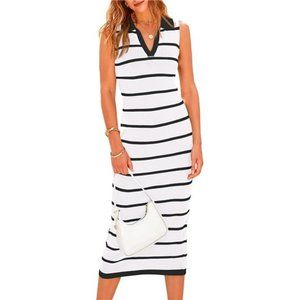Causal V Neck Waist Dress